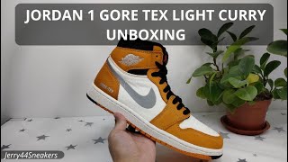 Unboxing Jordan 1 High Element GoreTex Light Curry [upl. by Idnar43]