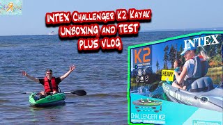 Intex Challenger Kayak Unboxing And Test PLUS VLOG [upl. by Onaimad]