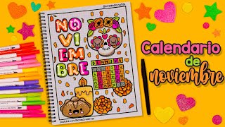 Cómo hacer tu CALENDARIO de NOVIEMBRE del DIA DE MUERTOS  BULLET JOURNAL IDEAS [upl. by Lotsirk]