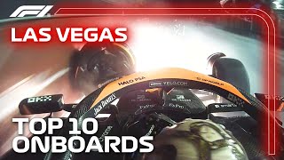 Landos Dramatic Crash And The Top 10 Onboards  2023 Las Vegas Grand Prix  Qatar Airways [upl. by Eeznyl908]