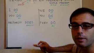 CLASES DE INGLES 8 Verbo ingles TO DO hacer PRESENTE [upl. by Kared]