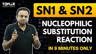 Nucleophilic substitution reaction  SN1 amp SN2 Class 12 Haloalkane and Haloarenes [upl. by Bixby]