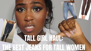 TALL GIRL HAUL THE BEST JEANS FOR TALL WOMEN MISSGUIDED PLT  MORE [upl. by Aizan]