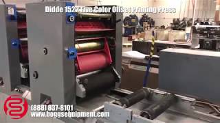 Didde 1522 Five Color Offset Printing Press [upl. by Rimaa]