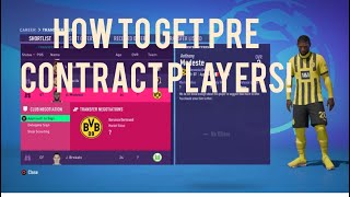 HOW TO GET PRE CONTRACT PLAYERS IN FIFA23 CAREER MODE [upl. by Akiwak]