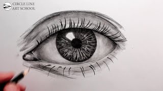 How to Draw a Realistic Eye Narrated for Beginners [upl. by Giarc]