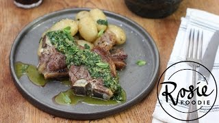 Hogget Lamb Loin Chops with Salsa Verde  Rosie Foodie [upl. by Nolaf]