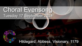 Choral Evensong  Tuesday 17 September 2024  Chester Cathedral [upl. by Ewen39]