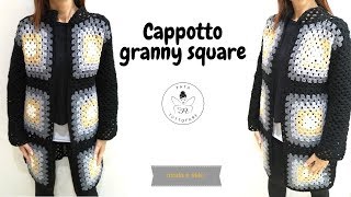 TUTORIAL Cappotto Granny Squareabrigo de ganchillolafatatuttofare [upl. by Ivey]