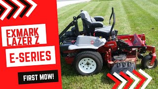 Exmark Lazer Z E Series 52 Inch Mowing Grass For the First Time With It Best Lawn Mower Of 2022 [upl. by Ielak]