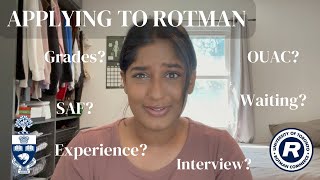 HOW I GOT INTO ROTMAN COMMERCE 2022  APPLICATION PROCESS [upl. by Esiled747]