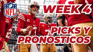 Llegaron los picks y las predicciones del football americano de la Semana 4 de la NFL [upl. by Humfried665]