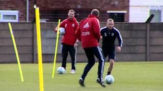 Reds in training for Wembley cup final [upl. by Eciened]