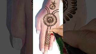 Very easy mehndi✨design trick for training❤️trending mehndi shortsviral henna shortsfeed new👌 [upl. by Valerian71]