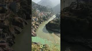 Devprayagalaknanda and bhagirathi Sangamon  ganga uttarakhand shorts [upl. by Adnov]