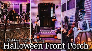 HALLOWEEN FRONT PORCH 2024  DIY OUTDOOR DECORATIONS amp LIGHTS  SPOOKY SCARY HALLOWEEN DECORATING [upl. by Cheria]