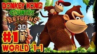 Donkey Kong Country Returns 3D  1080p 100 Part 1  World 11 Giveaway [upl. by Beverie20]