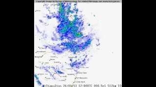 QLD Big Wet Animated BOM Radar Images 512 Km Mt Stapylton [upl. by Mendes]