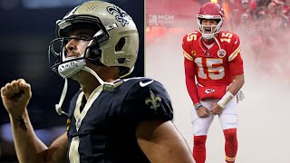 Derek Carr Takes on Patrick Mahomes  Saints vs Chiefs Preview  Off the Bench Saints Reaction [upl. by Bac]