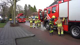 Aankomst brandweer bij schoorsteenbrand Goirle 24 02 2023 [upl. by Oileduab539]