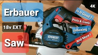 Erbauer 18v Circular Saw Review EXT brushless ECS18Li [upl. by Lledo497]