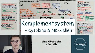 DAS KOMPLEMENTSYSTEM sowie CYTOKINE und NKZELLEN  BiochemieNow Immunologische Reihe 3 [upl. by Blaze799]