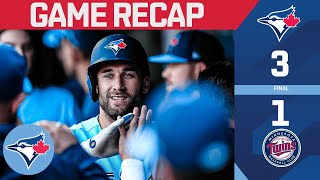 Bichette and Kiermaier help Blue Jays defeat Twins in series opener [upl. by Rozek]