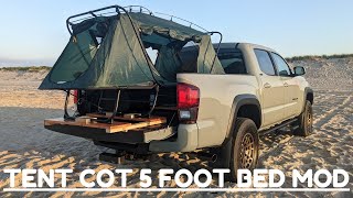 KampRite Tent Cot Pickup Truck Bed Mod 5 Foot Short Bed [upl. by Karwan815]