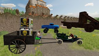 Finding an Abandoned Castle  Farming Simulator 22 [upl. by Lehcem]