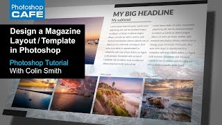 Create a magazine layout Template in Photoshop Tutorial  Download the Free Template [upl. by Mit]