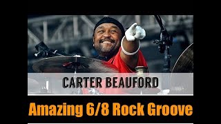 Carter Beauford AMAZING 68 Rock Groove [upl. by Lletnwahs]