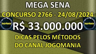 MEGA SENA Concurso 2766 R 33 Milhões  Dicas e Métodos do Canal JogoMania [upl. by Otreblide954]