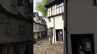 Elm Hill Norwich  Stunning view of traditional cobbled street  2 [upl. by Ahsitruc976]