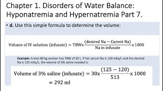 Hyponatremia Part 7 Management 2 [upl. by Andreana742]