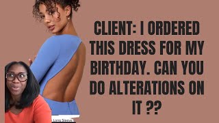 Blue Lulus Open Back Dress Alterations [upl. by Hahnert]