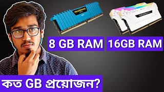 How Much RAM do you Need in PC for Gaming and Editing  In Laptop and Desktop [upl. by Amathist]