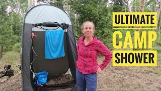 Portable Camping Shower System  For Better or Bikes [upl. by Adliw515]