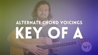 Alternate Chord Voicings  Key of A Guitar Lesson [upl. by Errehs310]