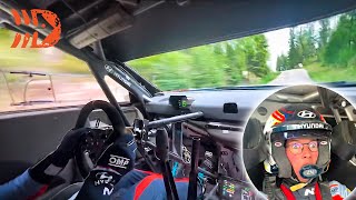 WRC Rally Finland CoDriver Camera Thierry Neuville i20N Rally1 [upl. by Chrissa]