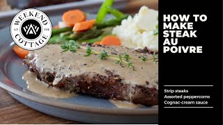 How to Make STEAK AU POIVRE with cognac cream sauce [upl. by Klein]