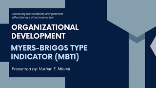 MyersBriggs Type indicator [upl. by Riffle574]