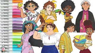 Disneys Encanto Coloring Book Compilation Family Madrigal Mirabel Isabela Luisa Abuela Pepa Dolores [upl. by Ssilb]