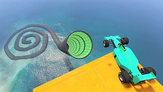 Crazy Spiral Speed Boost Jump  GTA 5 Online [upl. by Hairahs167]