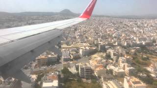 Kreta  Anflug und Landung über Heraklion 2652014 [upl. by Ettennal]