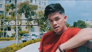 Girls Like You  Maroon 5  Trong Hieu Sing amp Dance Cover on the streets [upl. by Quillan703]