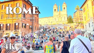 4K WALK Rome Italy Walking Tour 2024 Summer  60fps HDR [upl. by Mauralia]