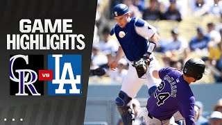 Rockies vs Dodgers Game Highlights 92224  MLB Highlights [upl. by Mcclure]