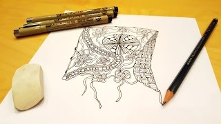 Wie malt man ein Zentangle Tutorial Serie  Teil 1 [upl. by Ahsenet476]