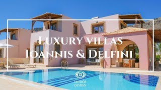 LINDOS DESTINY  LUXURY VILLAS IOANNIS amp DELFINI RHODES GREECE [upl. by Elyse]