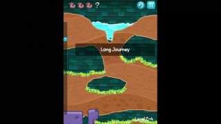 Wheres My Water Swampy Level 2 Troubled Waters 3 Ducks Walkthrough [upl. by Einahpats]